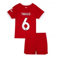 Dres Liverpool Thiago Alcantara #6 Domaci za djecu 2023-24 Kratak Rukav (+ kratke hlače)